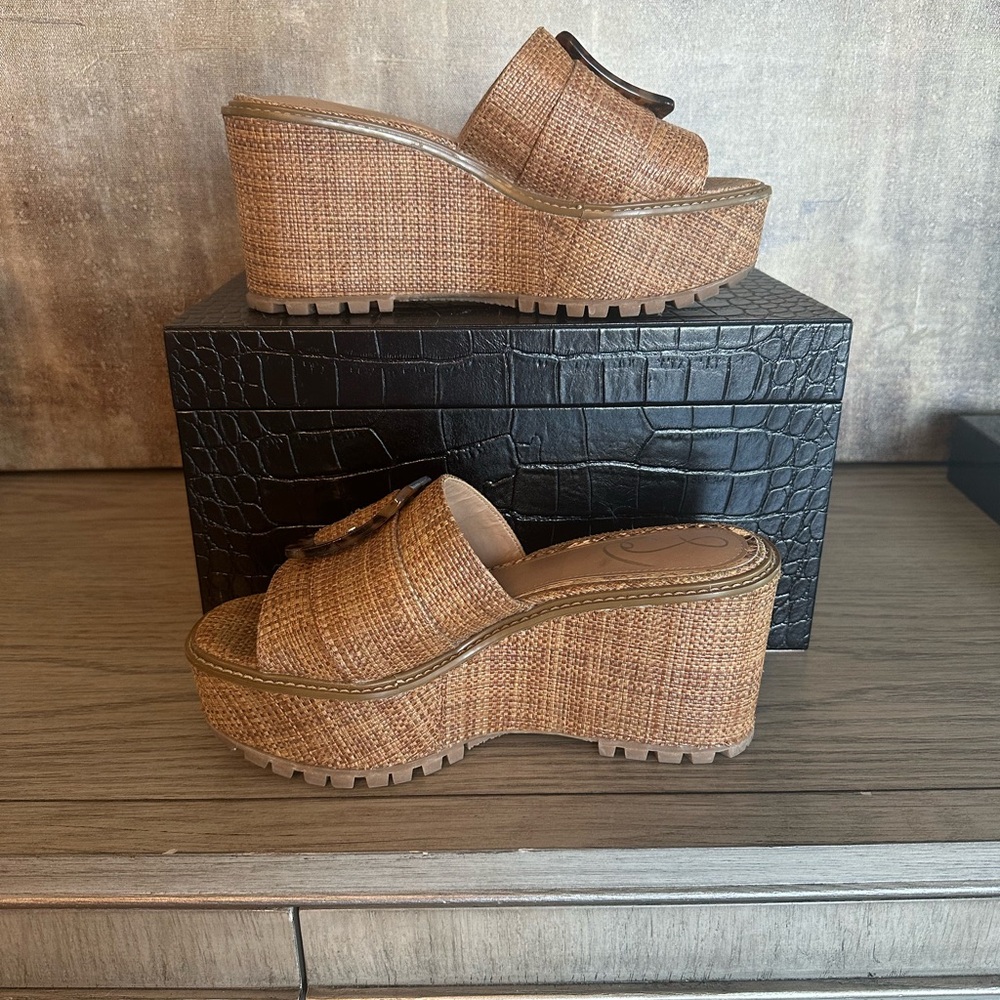 Sam Edelman Livi platform wedge sandal.